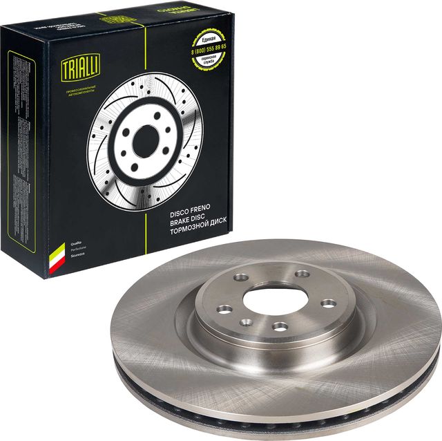 Тормозной диск Trialli передний для Audi A6 IV (C7) 2010-2018. Артикул DF 180136