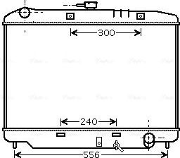 Радиатор охлаждения двигателя AVA. Артикул OL2179