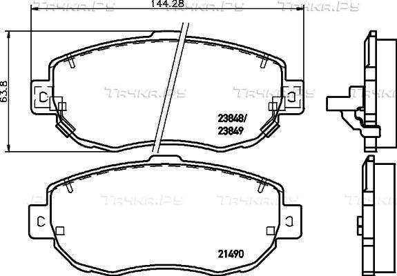 Тормозные колодки Mintex передние для Toyota Mark II IX (X110) 2000-2004. Артикул MDB1708