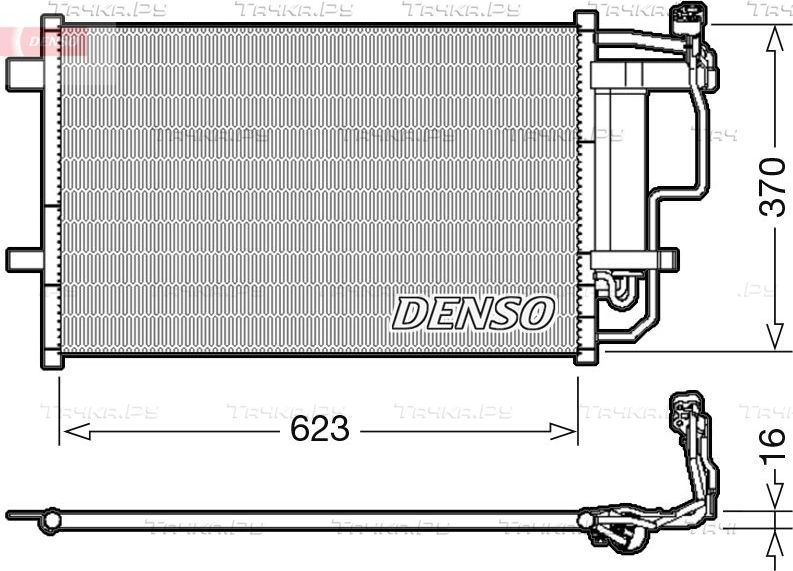 Радиатор кондиционера (конденсатор) Denso. Артикул DCN44007