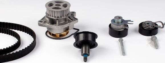 Помпа (водяной насос) с комплектом ремня ГРМ Hepu. Артикул PK05572