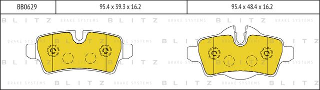 Колодки тормозные дисковые задние (Blitz). Артикул BB0629