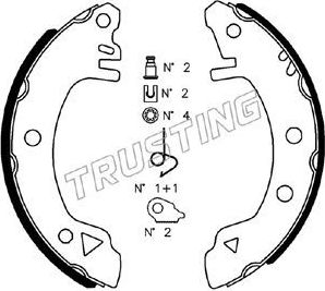 Тормозные колодки Trusting задние для Ford Sierra I 1982-1993. Артикул 040.123K