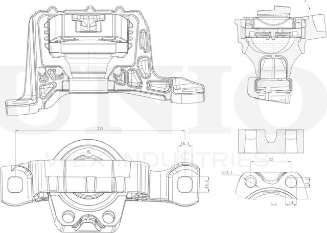 Опора двигателя (Unio). Артикул RMP-15145