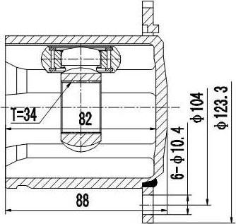 Шрус внутренний audi a4 avant 8k5 (08-15) (Zikmar). Артикул Z87964R