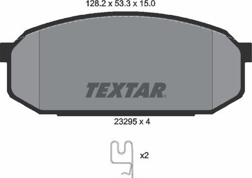 Тормозные колодки Textar. Артикул 2329501