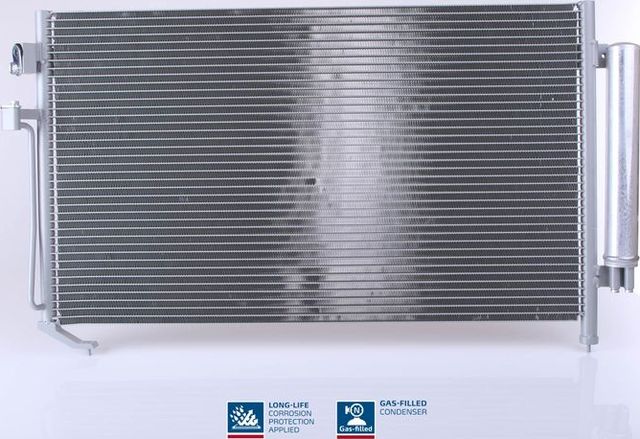 Радиатор кондиционера (конденсатор) Nissens (алюминий) для Subaru Forester II 2002-2008. Артикул 94848