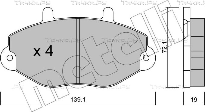 Тормозные колодки Metelli. Артикул 22-0195-0
