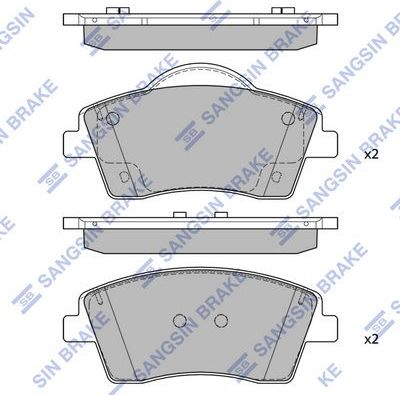Тормозные колодки Sangsin Hi-Q. Артикул SP2588