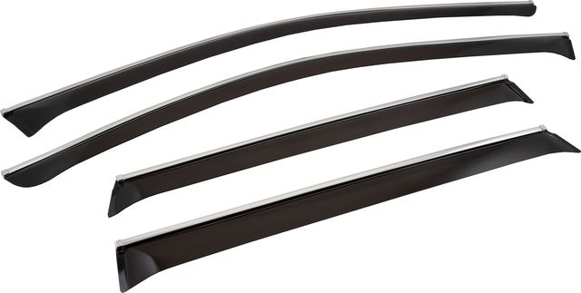Дефлекторы Chromex для окон (c хром. молдингом) (4 шт.) Volkswagen Touareg II 2010-2018. Артикул CHROMEX.63001