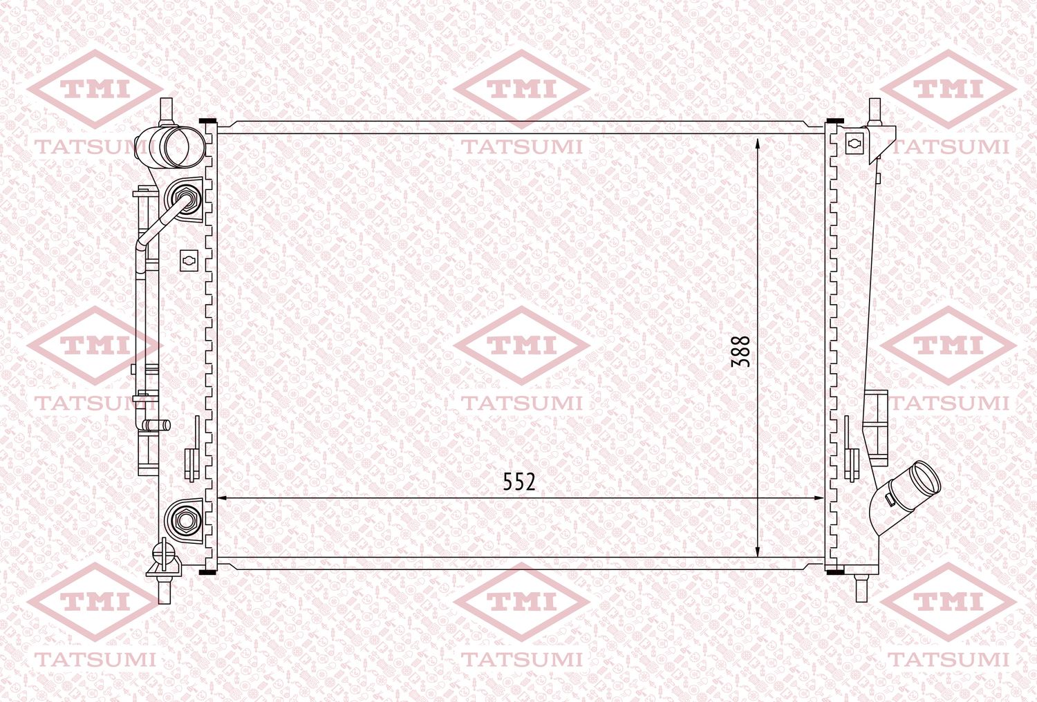Радиатор охлаждения (Tatsumi). Артикул TGA1178
