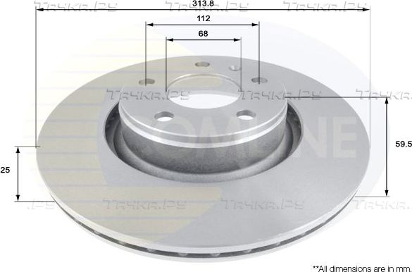 Тормозной диск Comline COATED. Артикул ADC1470V