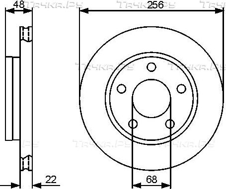 Тормозной диск Bosch задний для Audi A4 I (B5) 1999-2001. Артикул 0 986 479 463