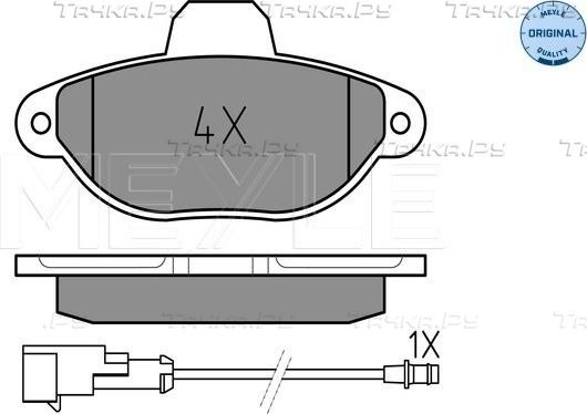 Тормозные колодки Meyle Original. Артикул 025 214 3617/W