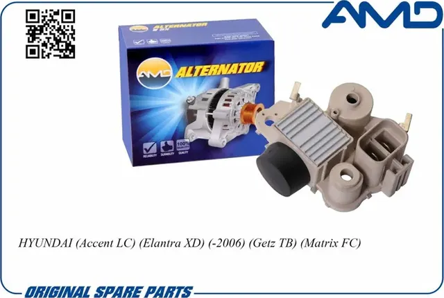 Регулятор напряжения HYUNDAI ACCENT/ELANTRA XD/GETZ/MATRIX -06 80А (AMD). Артикул AMDEL354