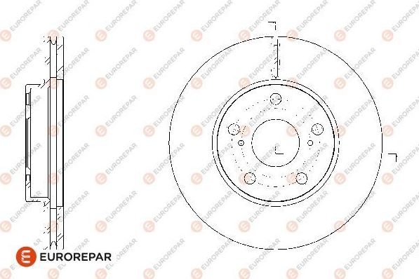 Тормозной диск Eurorepar. Артикул 1667864880