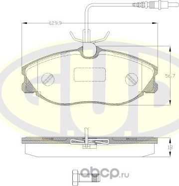 Тормозные колодки G.U.D.. Артикул GBP060404