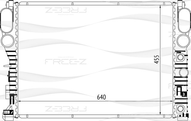 Радиатор MB W211 02- 2.3-3.5/2.0D/2.2D MT охлаждения (Free-Z). Артикул KK0155