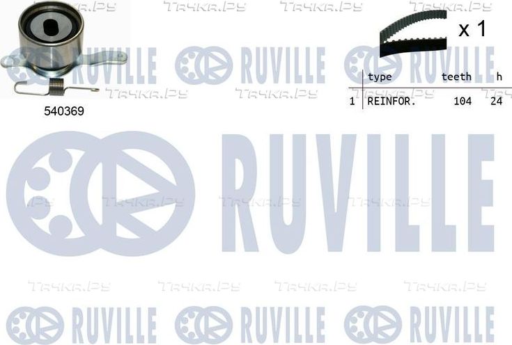 Ремень ГРМ с роликами (комплект) Ruville для Honda Civic VI 1994-2001. Артикул 550217