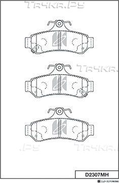 Тормозные колодки MK Kashiyama. Артикул D2307MH