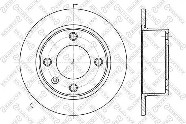 Тормозной диск Stellox задний для Citroen Xantia I 1993-2001. Артикул 6020-1920-SX
