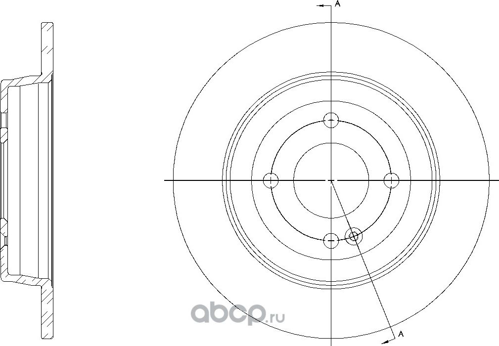 Диск тормозной (G-Brake). Артикул GR01953