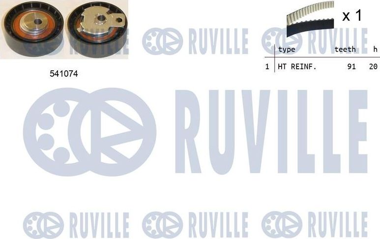 Натяжной ролик (натяжитель) ремня ГРМ Ruville. Артикул 550001