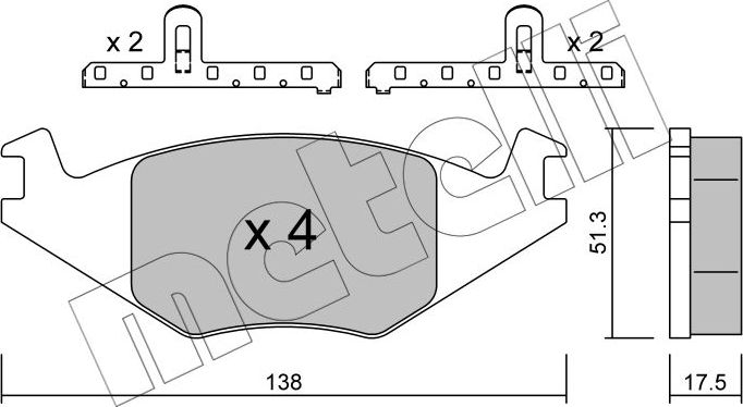 Тормозные колодки Metelli. Артикул 22-0047-0K