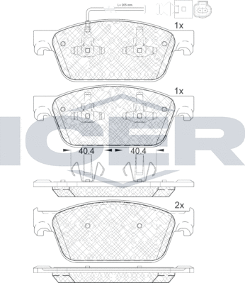 Тормозные колодки Icer. Артикул 141953