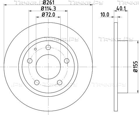 Тормозной диск Nisshinbo задний для Mazda MX-6 1992-1997. Артикул ND5006K