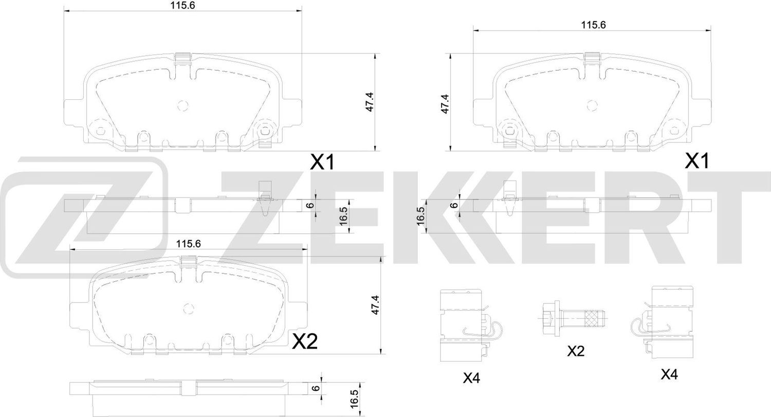 Тормозные колодки Zekkert. Артикул BS-1354