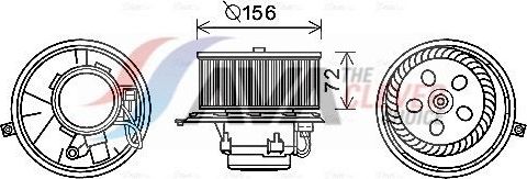 Вентилятор, мотор печки (отопителя) салона AVA для Renault Vel Satis I 2002-2009. Артикул RT8578