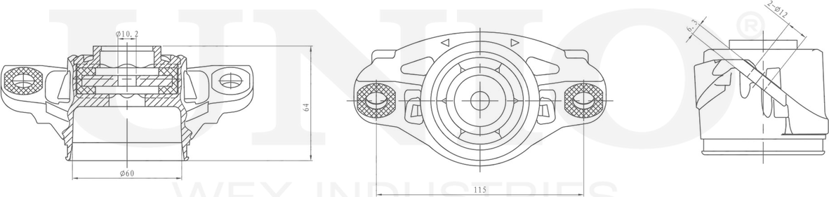 Опора амортизационной стойки (Unio). Артикул RMP-13149