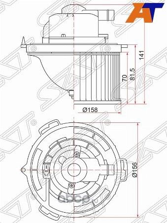 Мотор отопителя салона MAZDA 3 03-MAZDA 5 05- LH (SAT). Артикул STBP4K61B10