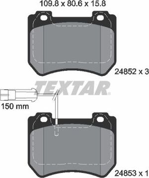 Тормозные колодки Textar Q+ передние для Alfa Romeo 159 2005-2012. Артикул 2485201