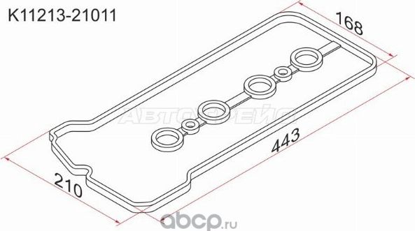 Прокладка клапанной крышки TY 1NZ-FE, 2NZ-FE (SAT). Артикул K1121321011