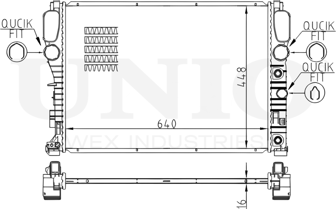 Радиатор двигателя (Unio). Артикул RAD-10021
