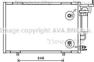 Радиатор кондиционера (конденсатор) AVA (алюминий). Артикул FD5583D