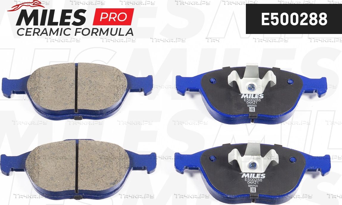 Тормозные колодки Miles (Керамика) для Ford Fiesta IV 1995-2003. Артикул E500288