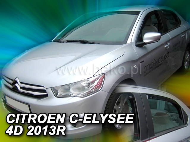 Дефлекторы Heko для окон Citroen C-Elisee седан 2012-2026. Артикул 12257