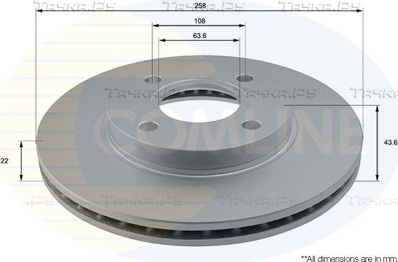 Тормозной диск Comline COATED. Артикул ADC1207