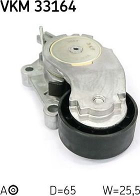 Натяжной ролик (натяжитель) приводного поликлинового ремня SKF. Артикул VKM 33164