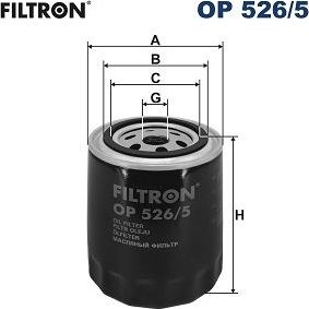 Масляный фильтр Filtron. Артикул OP 526/5