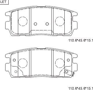Тормозные колодки Asimco. Артикул KD6211