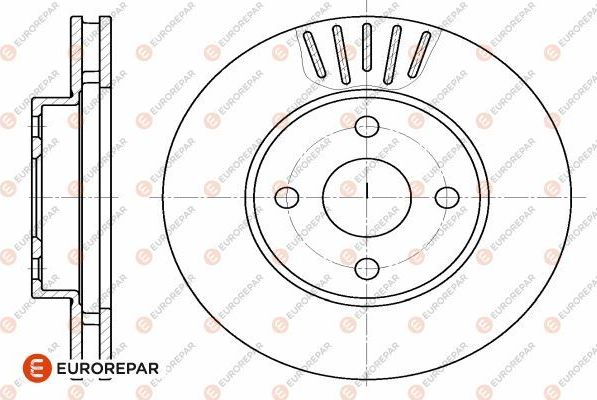 Тормозной диск Eurorepar передний для Toyota Corolla E120, E130 2001-2007. Артикул 1642756880