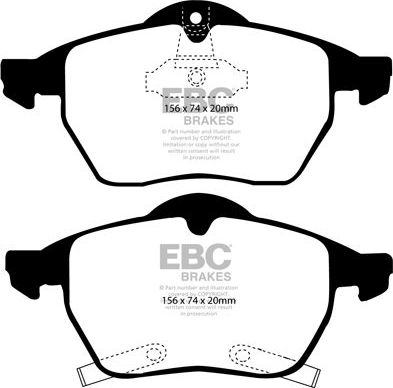 Тормозные колодки EBC Brakes. Артикул DP21187