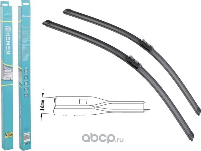 Щётки стеклоочистителя комплект 2шт. hemen 650/650 мм (hp6565b216) Hemen. Артикул HP6565B216