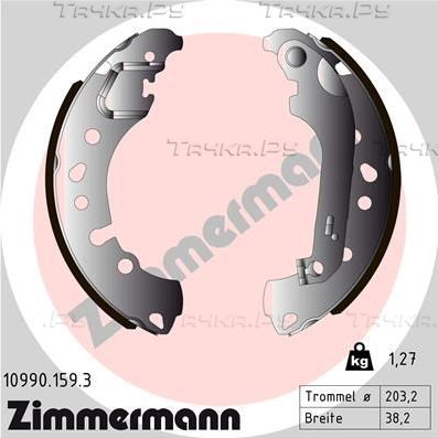 Тормозные колодки Zimmermann задние для Ford Fiesta VII 2017-2026. Артикул 10990.159.3