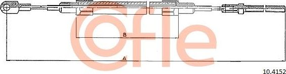Трос ручника (тросик ручного тормоза) Cofle задний правый/левый для BMW 5 III (E34) 1987-1996. Артикул 10.4152
