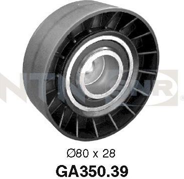 Направляющий (ведущий) ролик приводного поликлинового ремня NTN / SNR. Артикул GA350.39